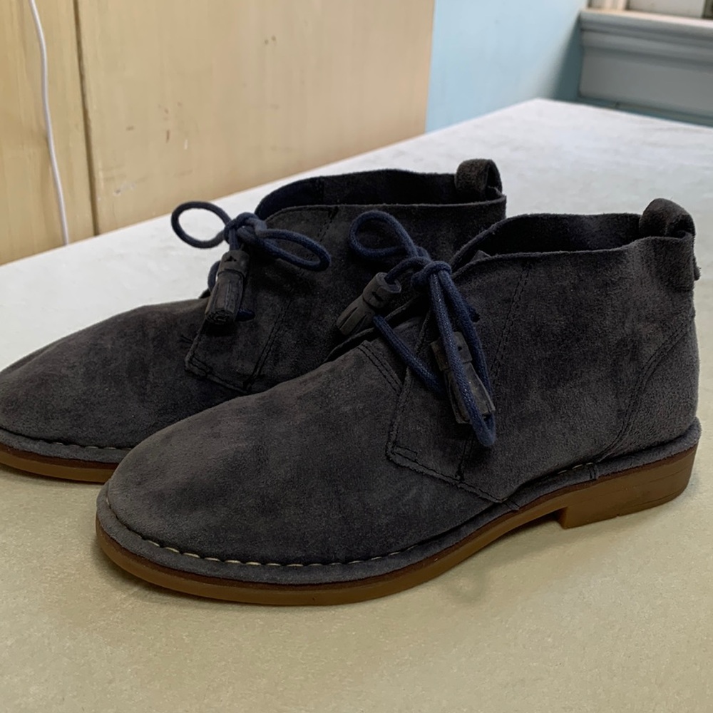 Hush Puppies EUC like new Cyra Catelyn ankle boots blue gray suede women’s 6.5